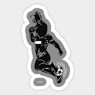 Footballer Silhouette 5 Sticker